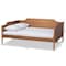 Baxton Studio Alya Classic Traditional Farmhouse Walnut Brown Finished Wood Full Size Daybed 182-11173-Zoro - alternate 5